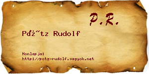 Pótz Rudolf névjegykártya